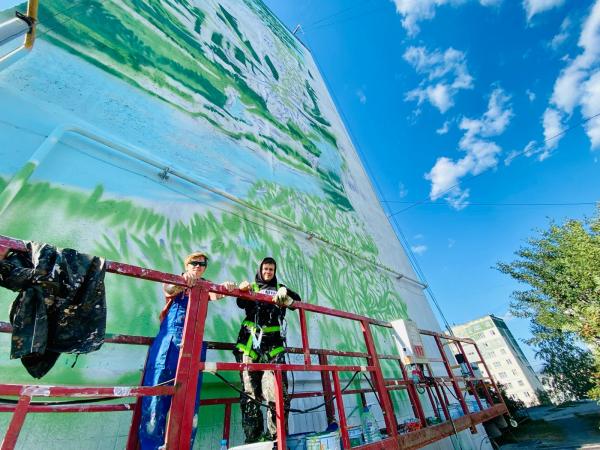 В Златоусте ведутся работы над новым муралом